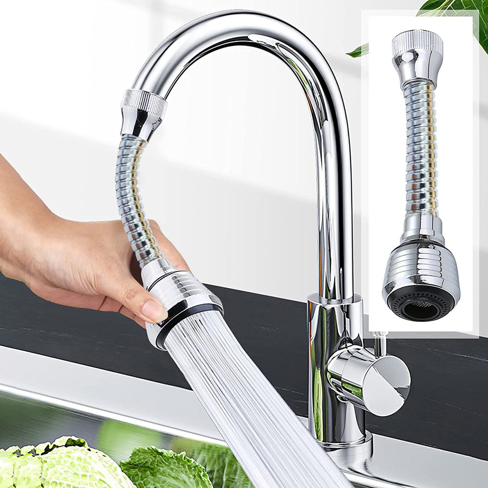 Home Bathroom Supplies - Metal Sink Faucet Sprayer With Hose