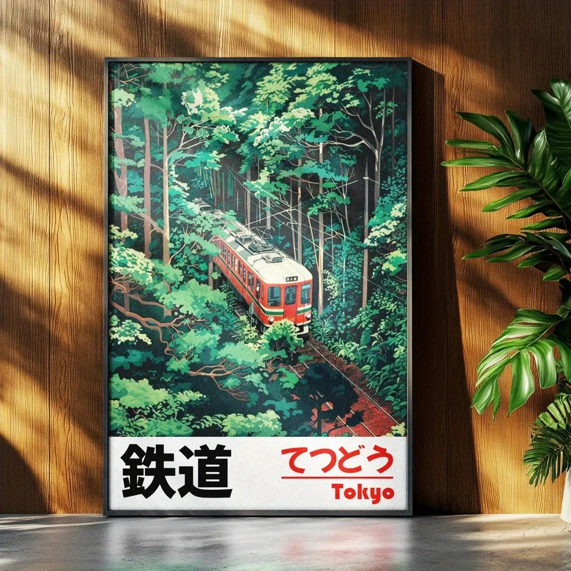 Home One Bathroom - Retro Japanese Landscape Canvas Printing Asian