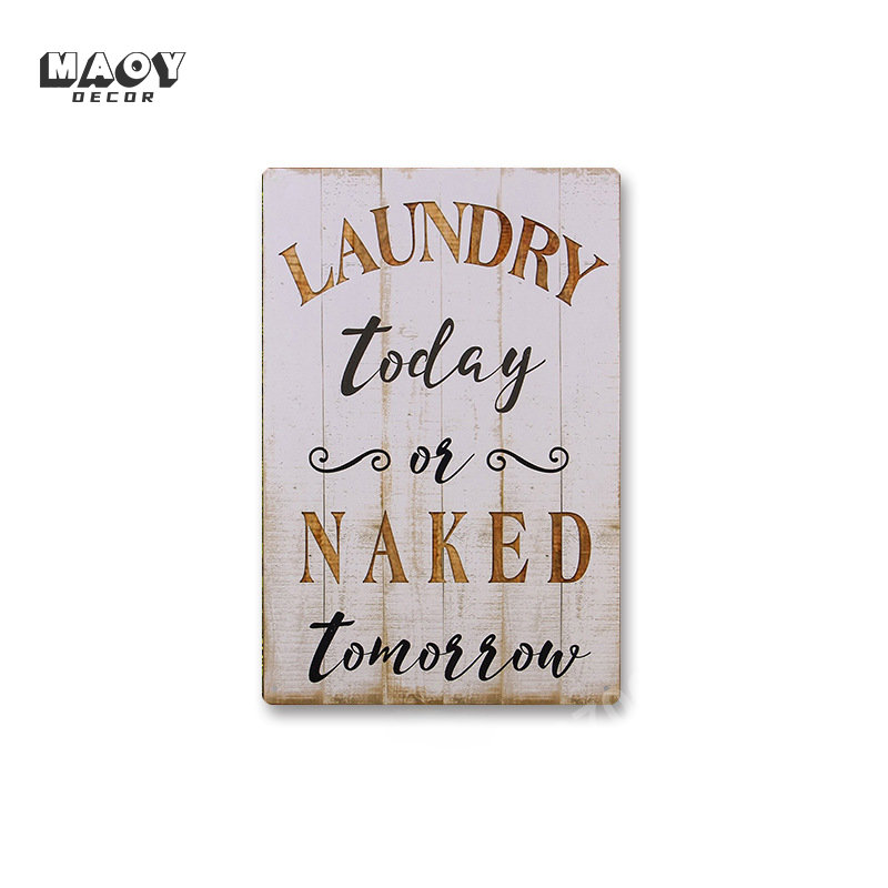 Slogan Metal Tin Sign Laundry  - Home Design Bathroom recension och pris