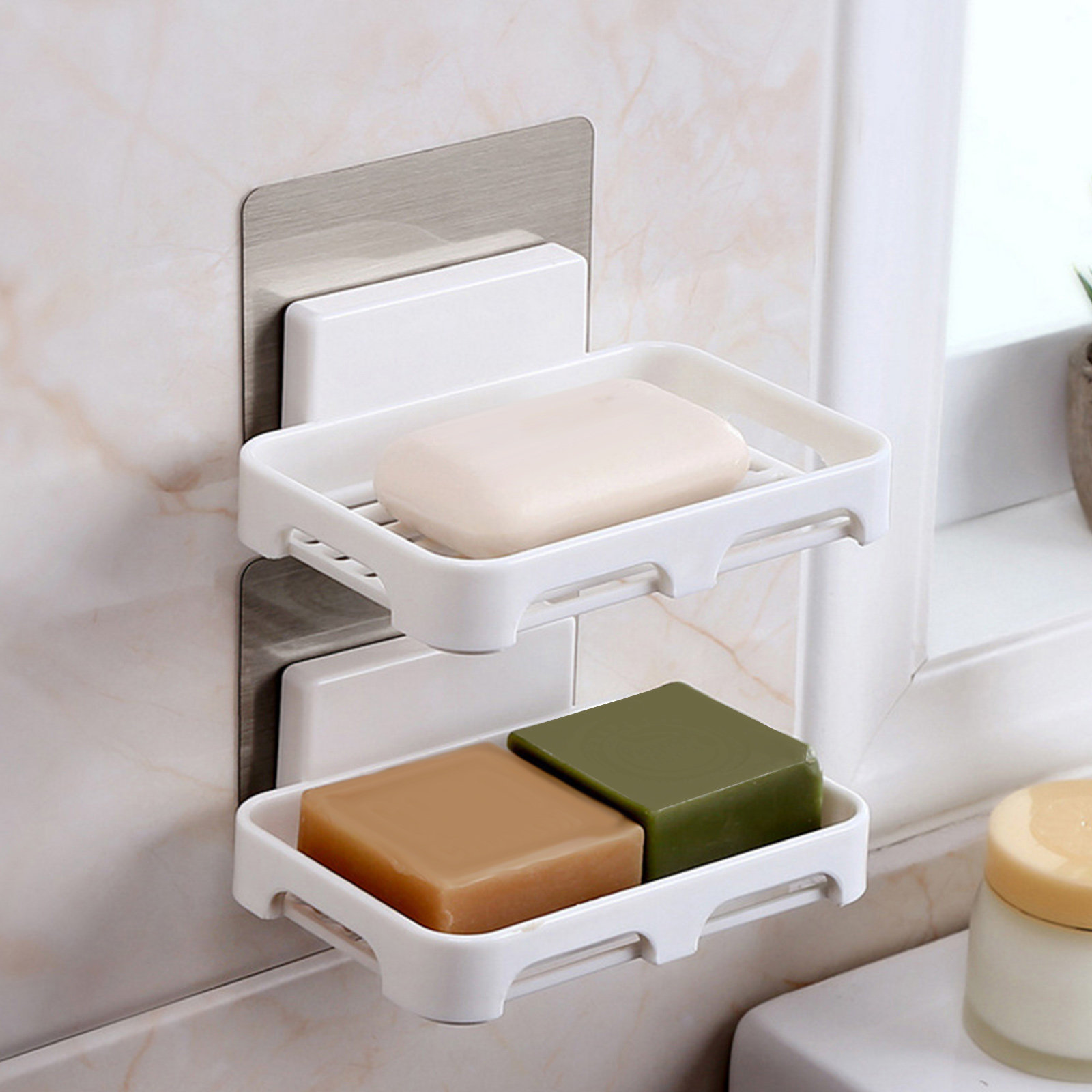 3Pcs Soap Rack Storage Tray Pu - Home Bathroom Organizer recension och pris