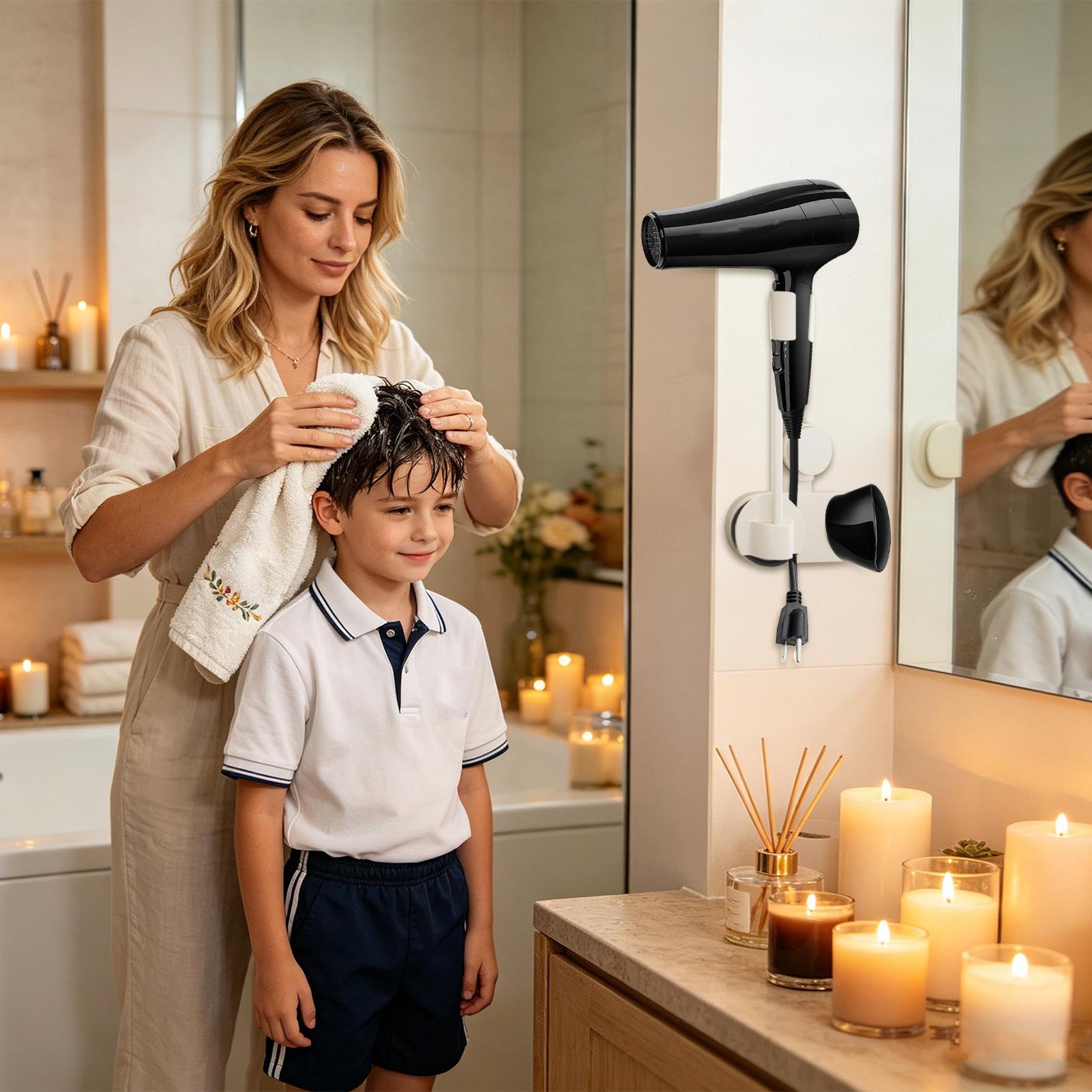 Hair Dryer Wall Holder Suction - Home Bathroom Hand Dryer recension och pris