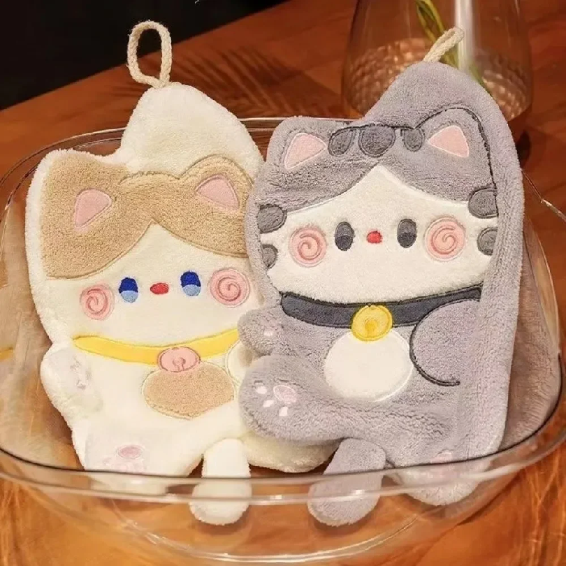 Cute Cat Hand Towel Quick Dryi - Home Bathroom Supplies recension och pris