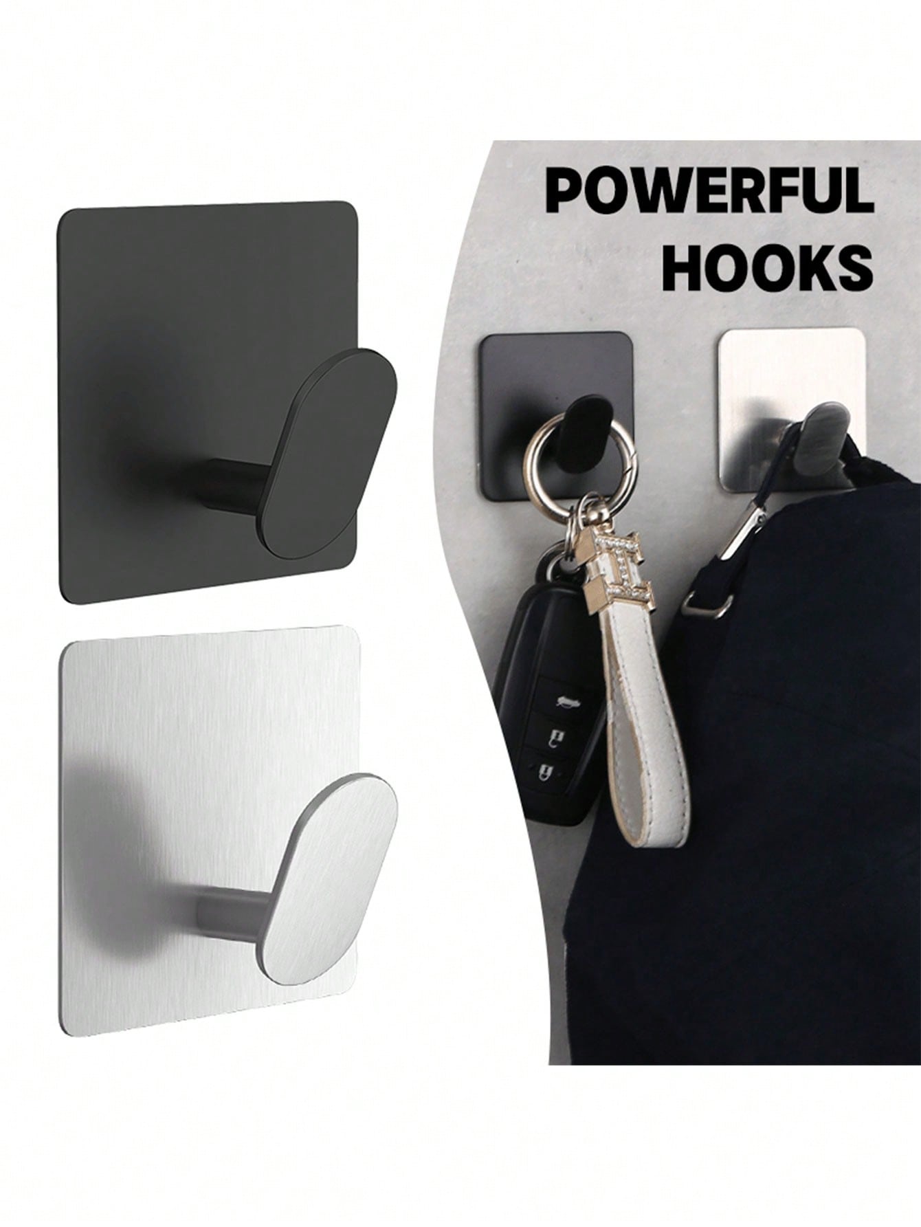 2pcs Adhesive Towel Hooks/Bath - Home Bathroom Decor recension och pris