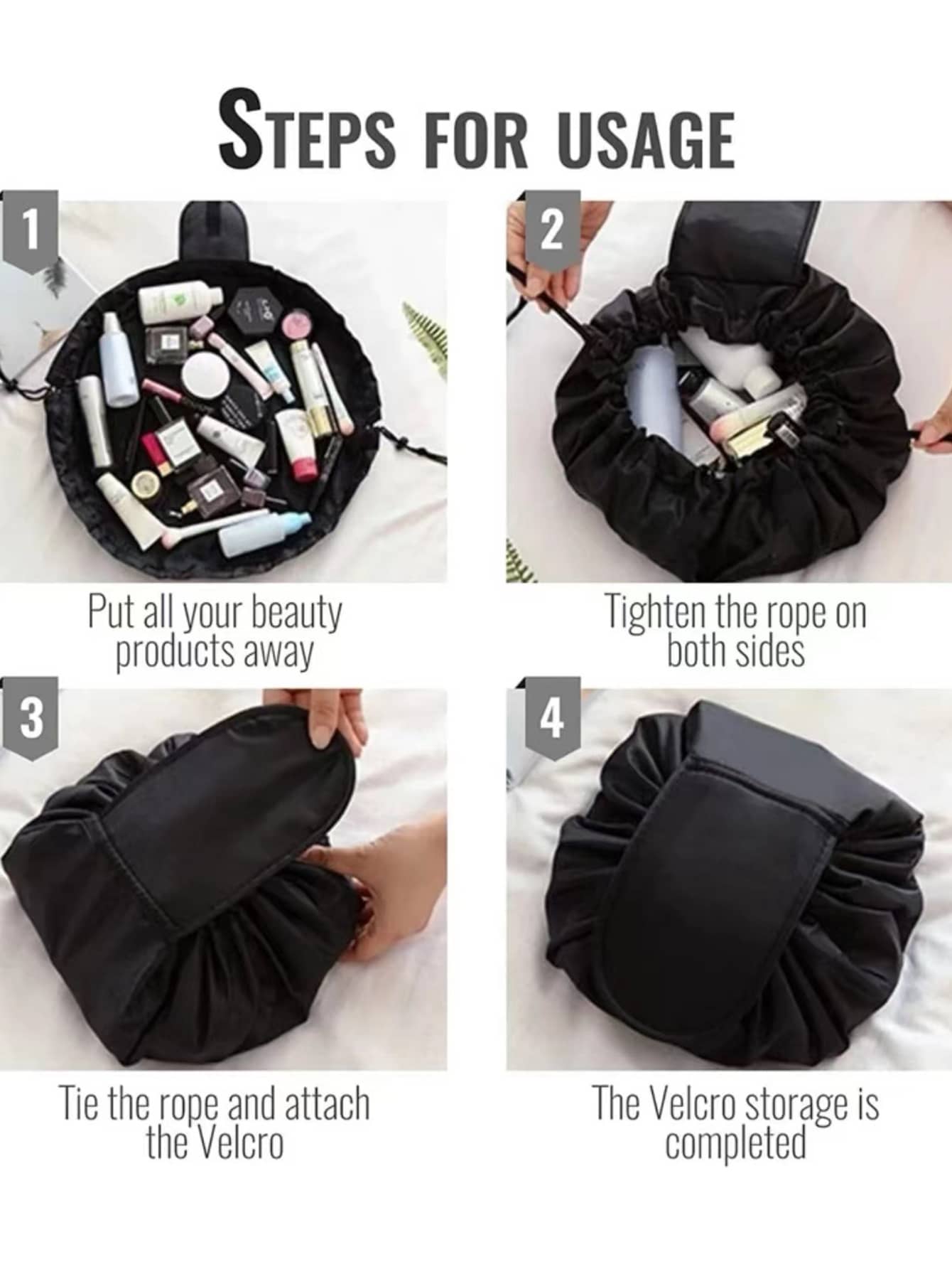 1pc Cosmetic Storage Bag, Trav - Home Essentials Bathroom Organizer recension och pris