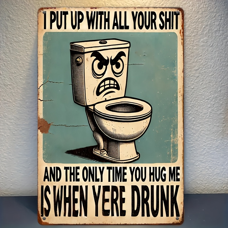 Humorous Bathroom Decor Sign,  - Home Design Bathroom recension och pris