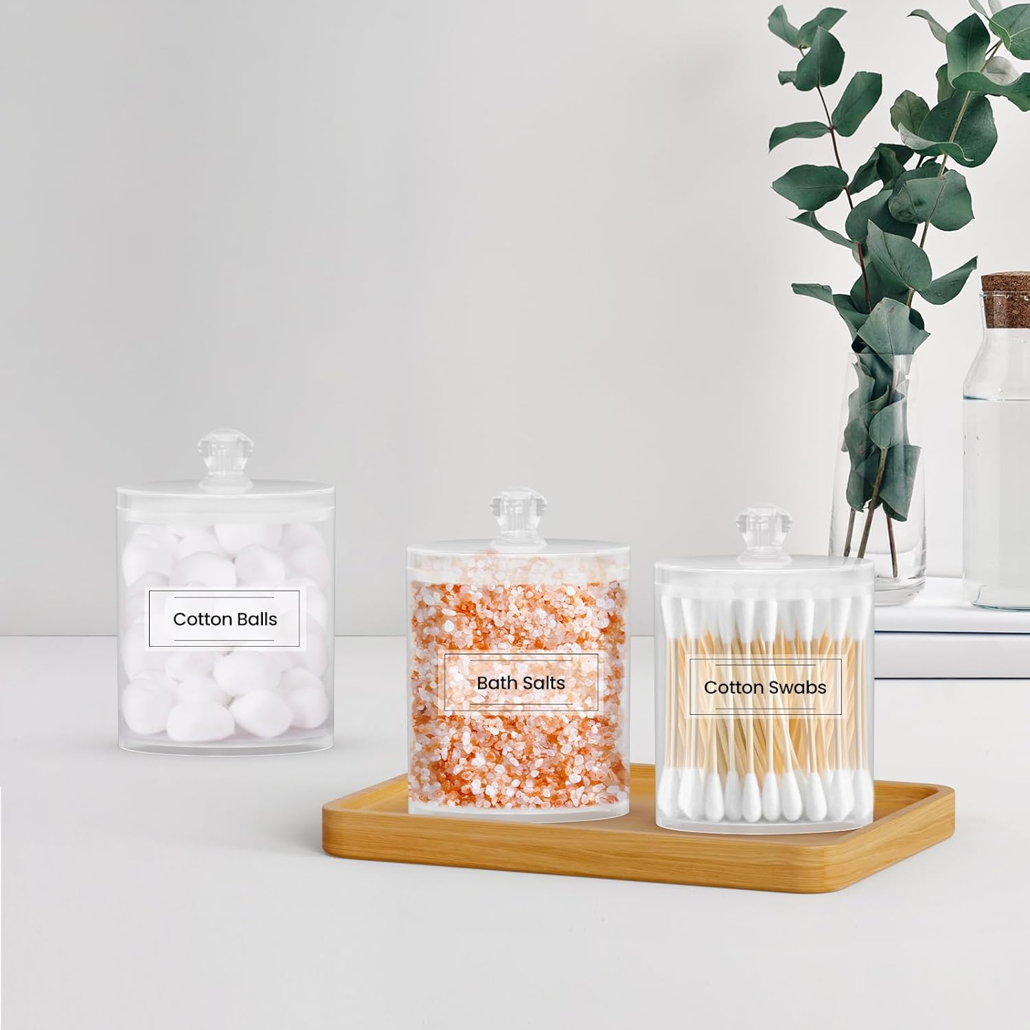 Acrylic Qtip Holder 6 Pack wit - Home Bathroom Decor recension och pris