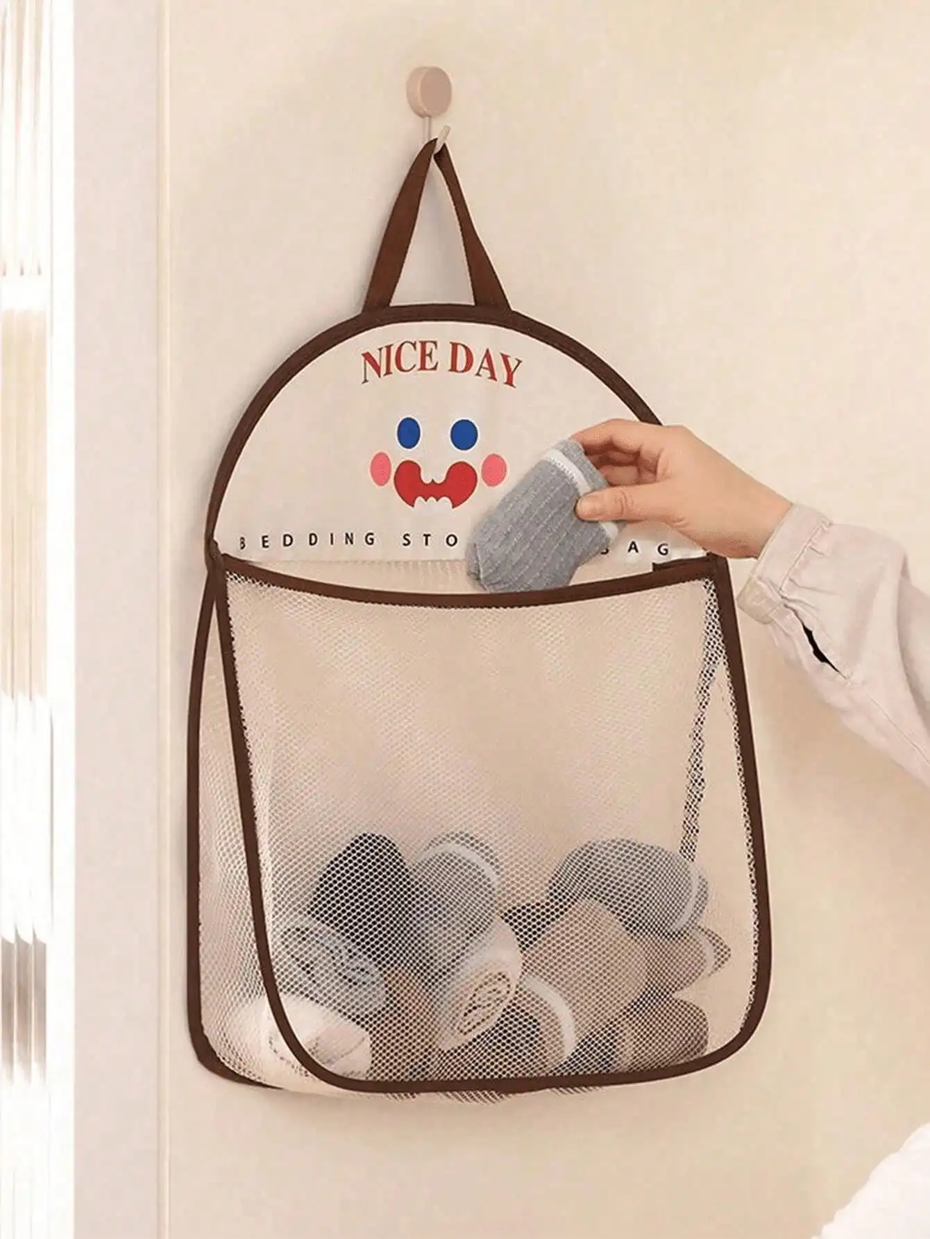 4pcs Hanging Mesh Storage Bags - Home Essentials Bathroom Organizer recension och pris
