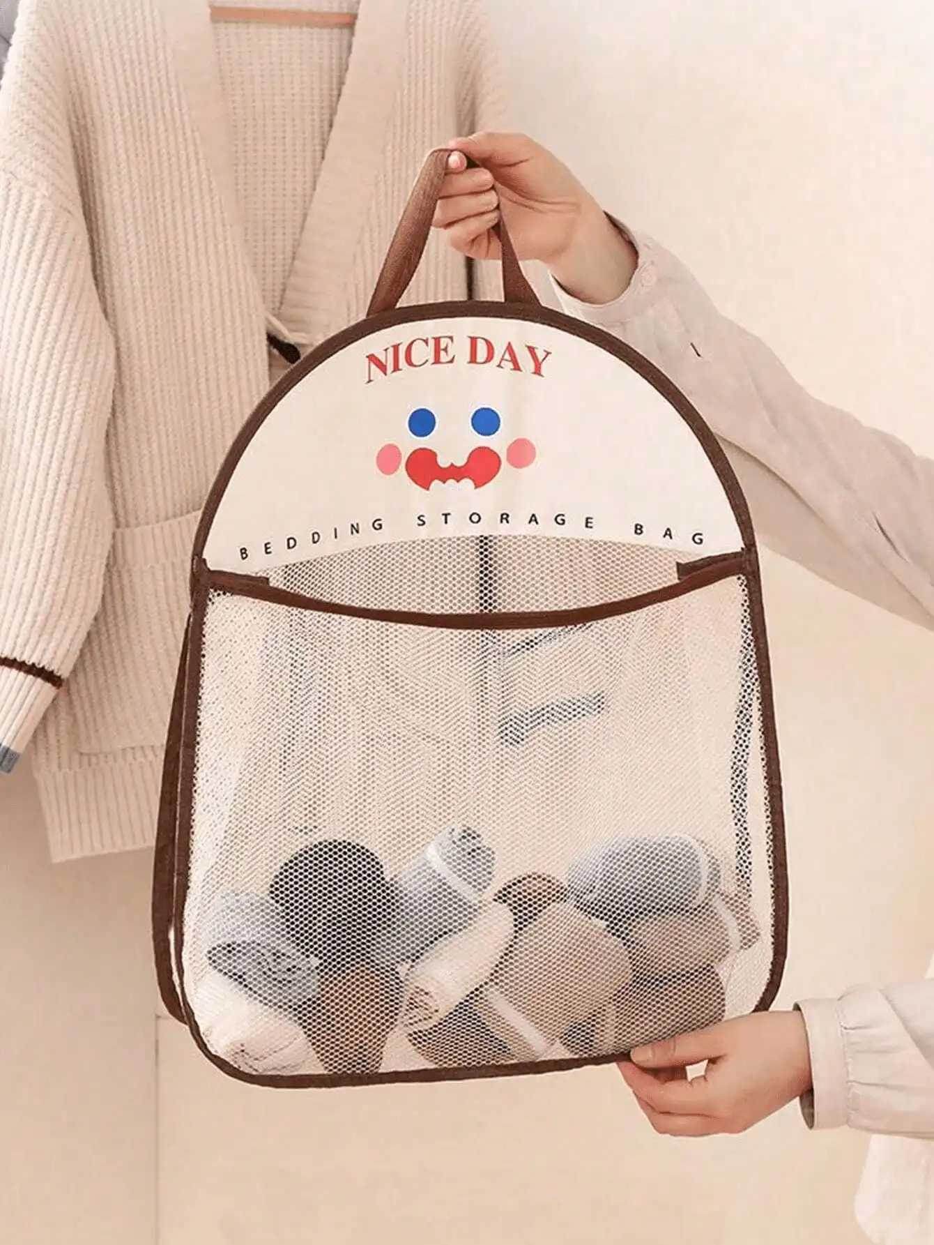 4pcs Hanging Mesh Storage Bags - Home Essentials Bathroom Organizer recension och pris