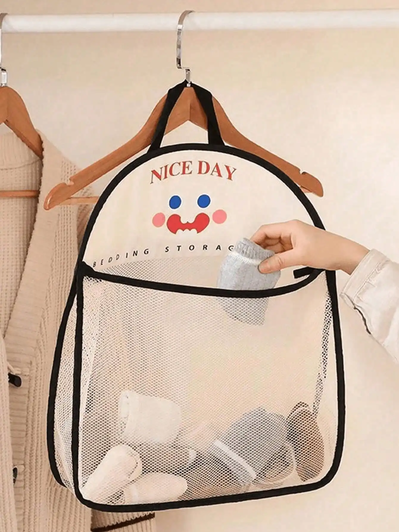 4pcs Hanging Mesh Storage Bags - Home Essentials Bathroom Organizer recension och pris