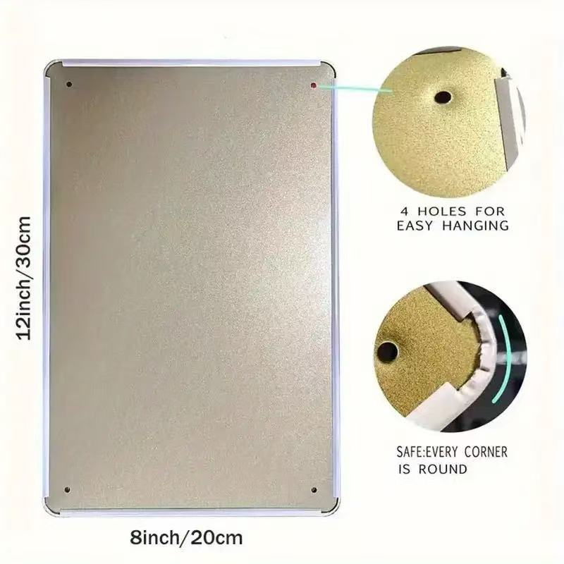 2D Flat Retro Metal Sign - Tur - Home Design Bathroom recension och pris