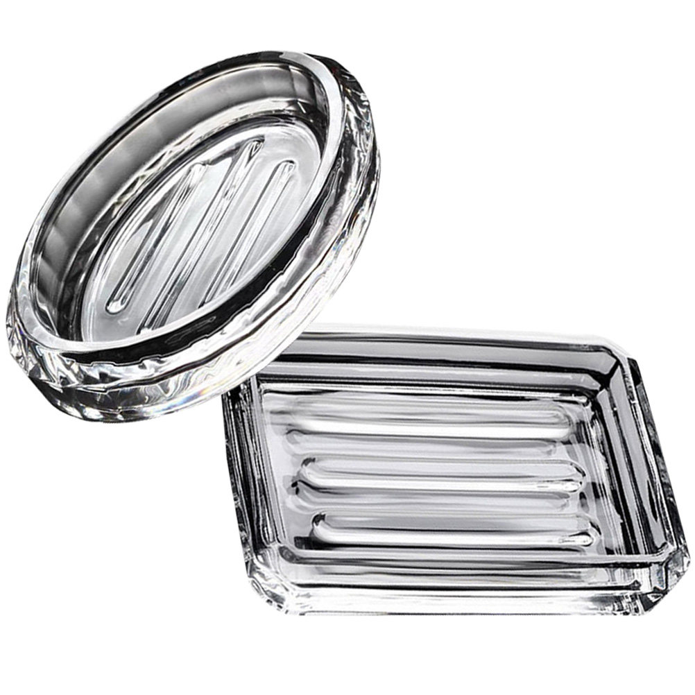2Pcs Soap Box Transparent Glas - Home Bathroom Organizer recension och pris