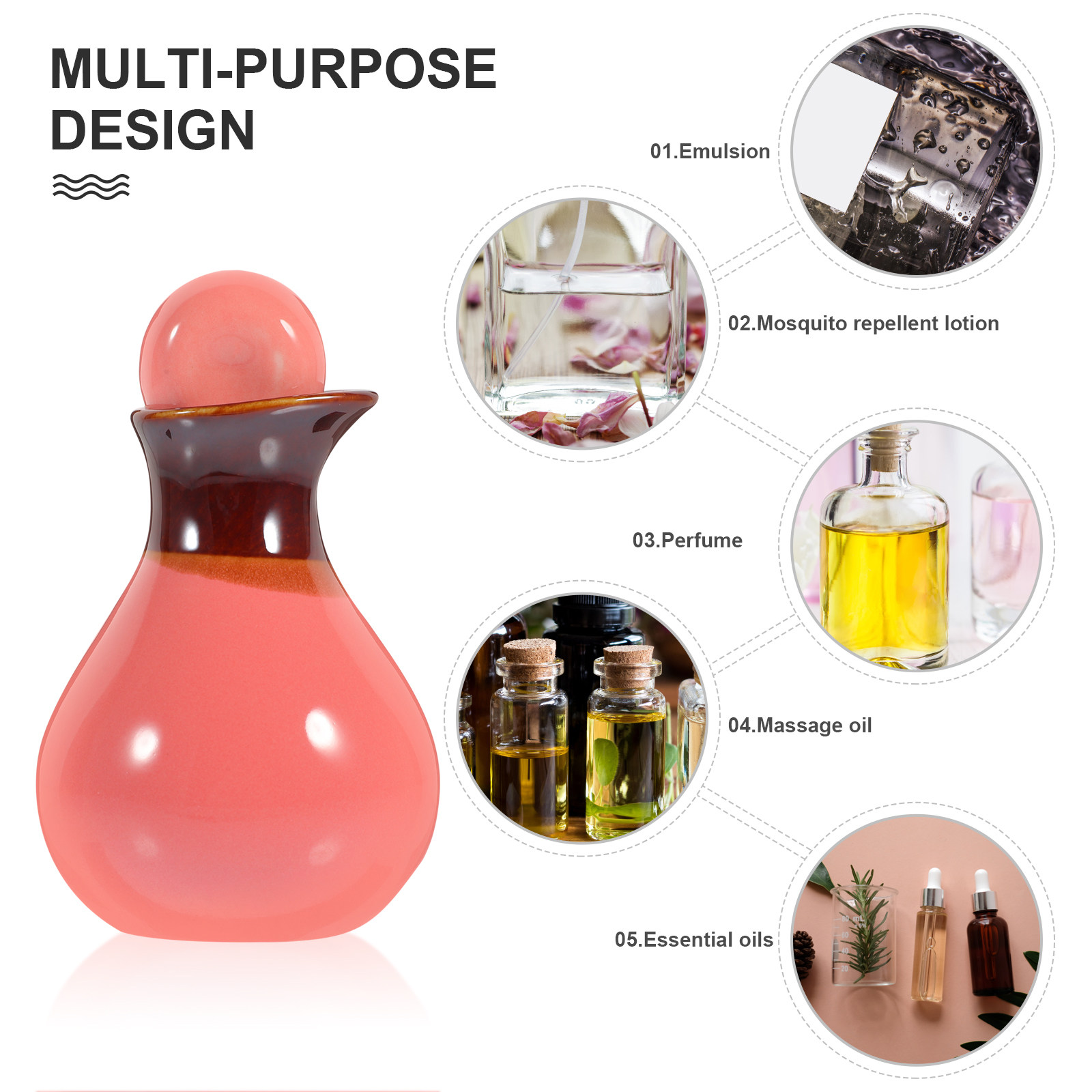 1Set Ceramic Essential Oil Bot - Home Bathroom Decor recension och pris