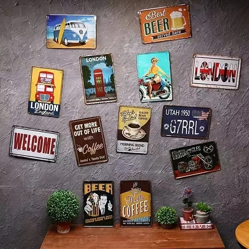 Vintage Bar Metal Signs Bathro - Home Design Bathroom recension och pris