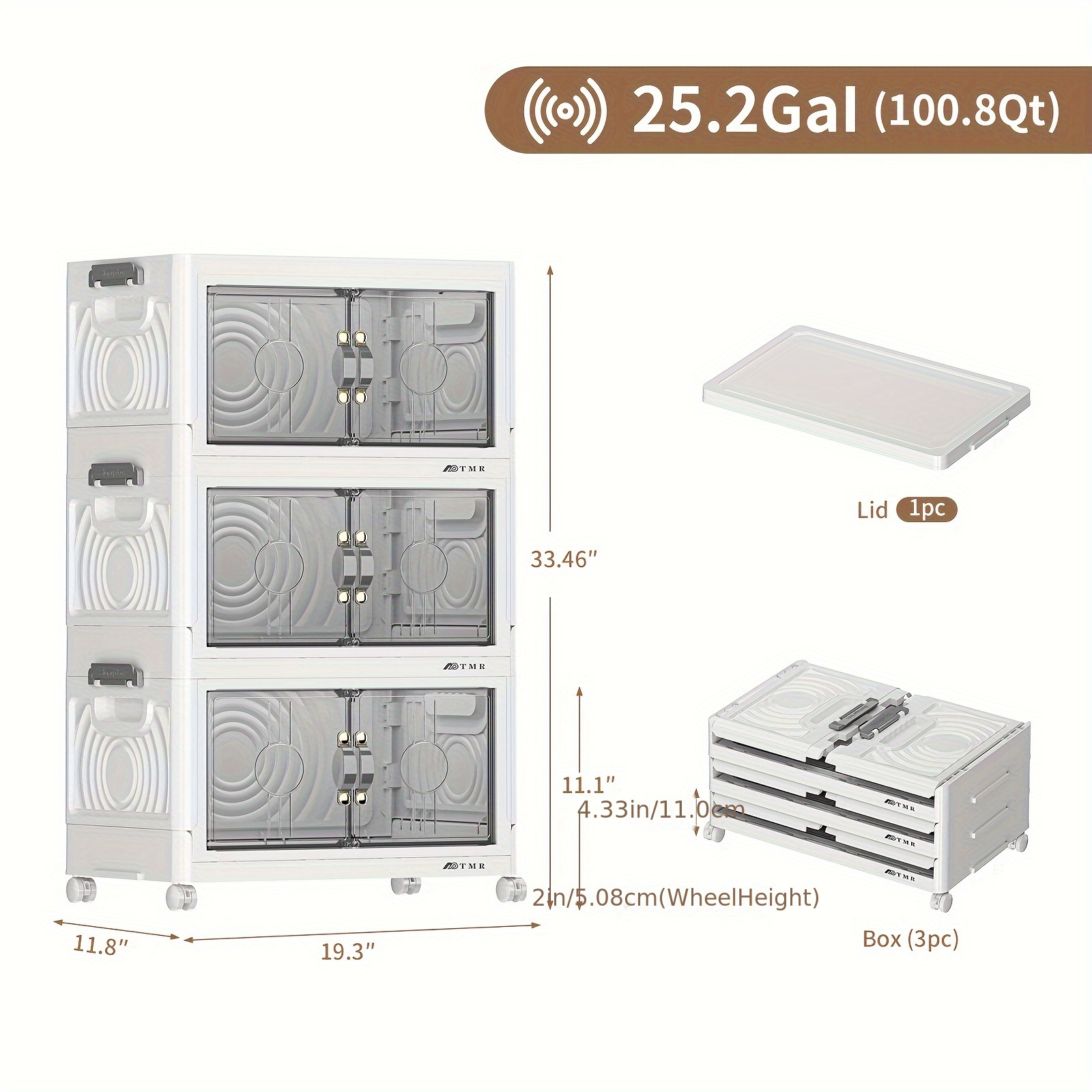 48QT Foldable Storage Cabinet, - Home Bathroom Organizer recension och pris