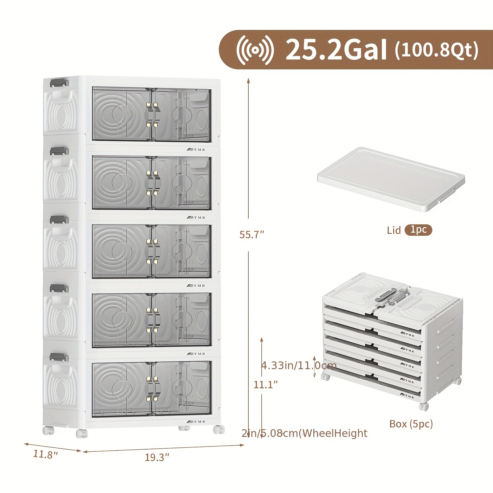 48QT Foldable Storage Cabinet, - Home Bathroom Organizer recension och pris