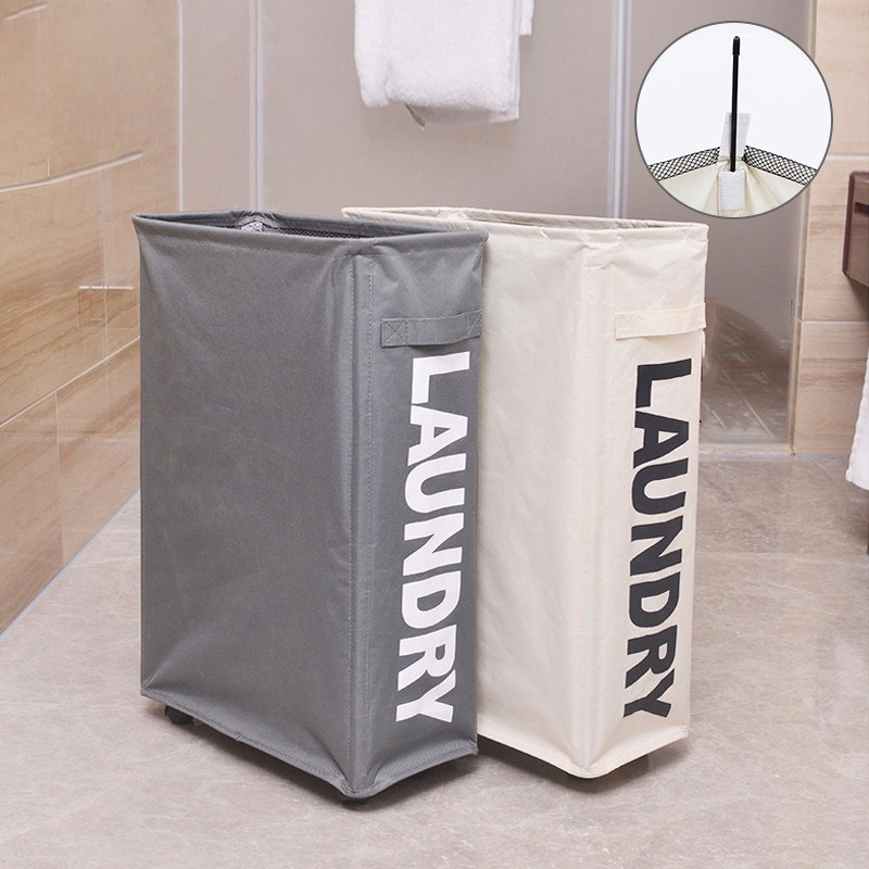 Foldable Fabric Laundry Hamper - Home Essentials Bathroom Organizer recension och pris