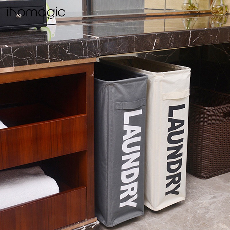 Foldable Fabric Laundry Hamper - Home Essentials Bathroom Organizer recension och pris
