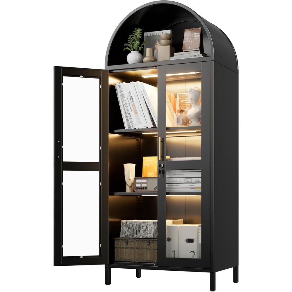 Arched Glass Display Cabinet w - Home & Bathroom Building Products Pte Ltd Reviews recension och pris