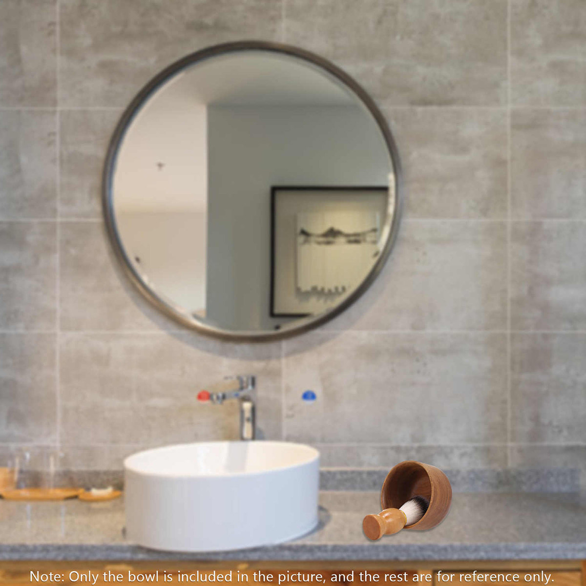 Wooden Men Shaving Bowl Light  - Home One Bathroom recension och pris