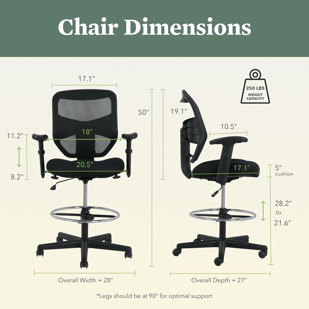 Ergonomic Mesh Standing Office - Home & Bathroom Building Products Pte Ltd Reviews recension och pris