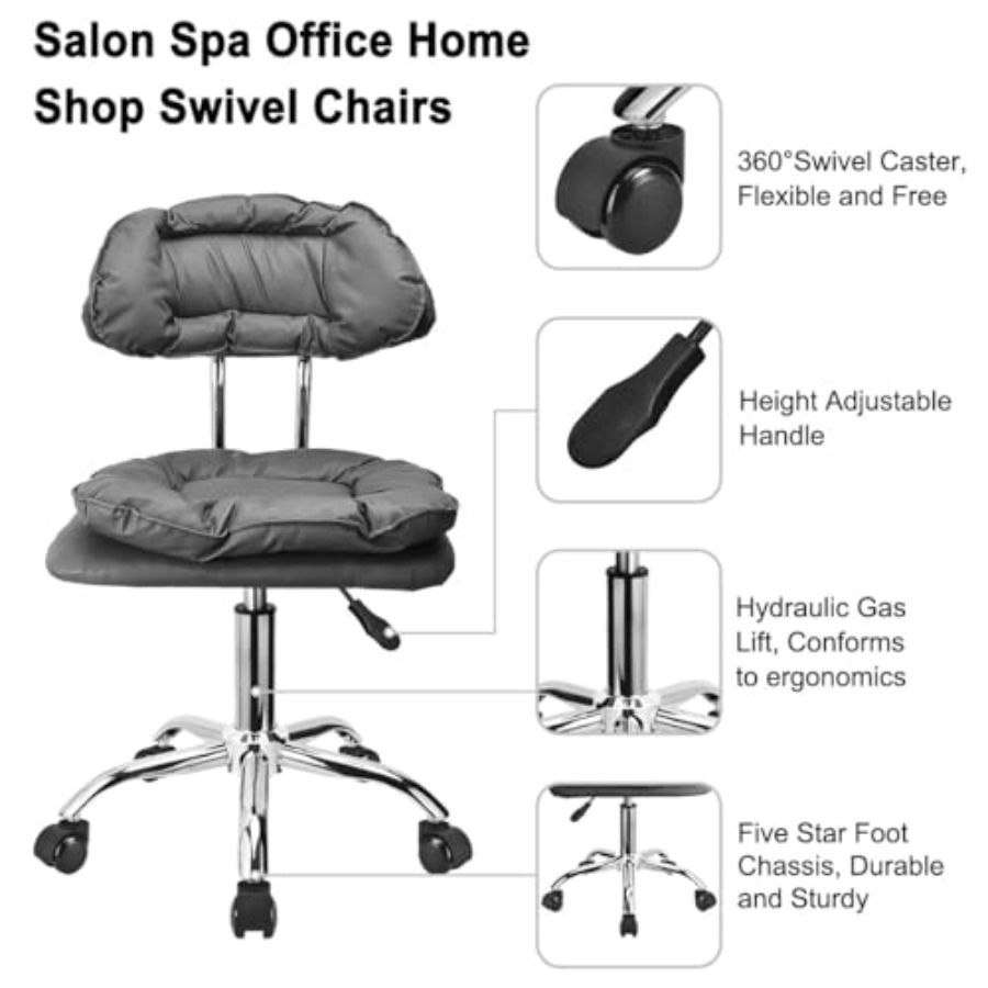 Rolling Stool Backrest Thick S - Home & Bathroom Building Products Pte Ltd Reviews recension och pris