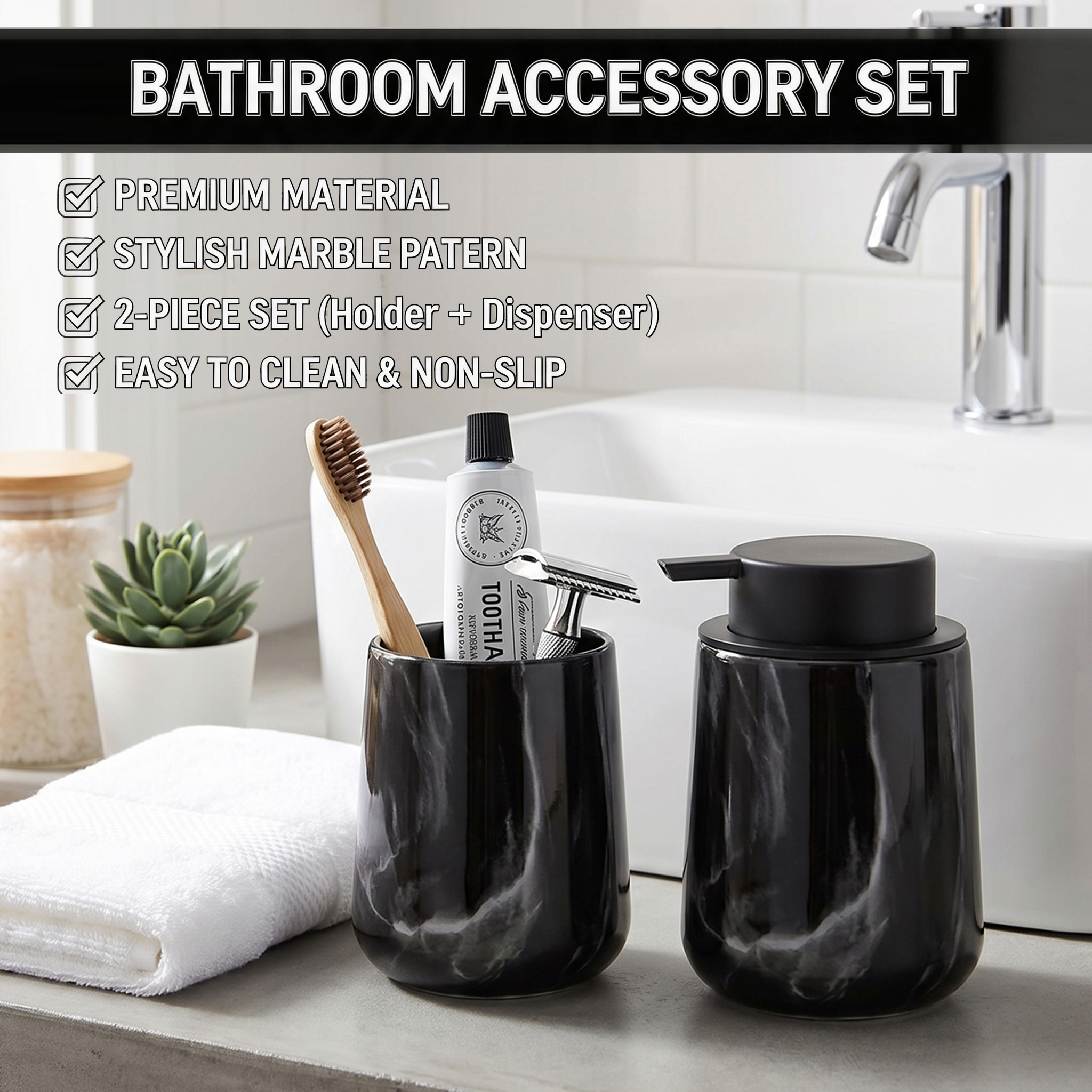 Elegant Hand Soap Dispenser an - Home Essentials Bathroom Organizer recension och pris