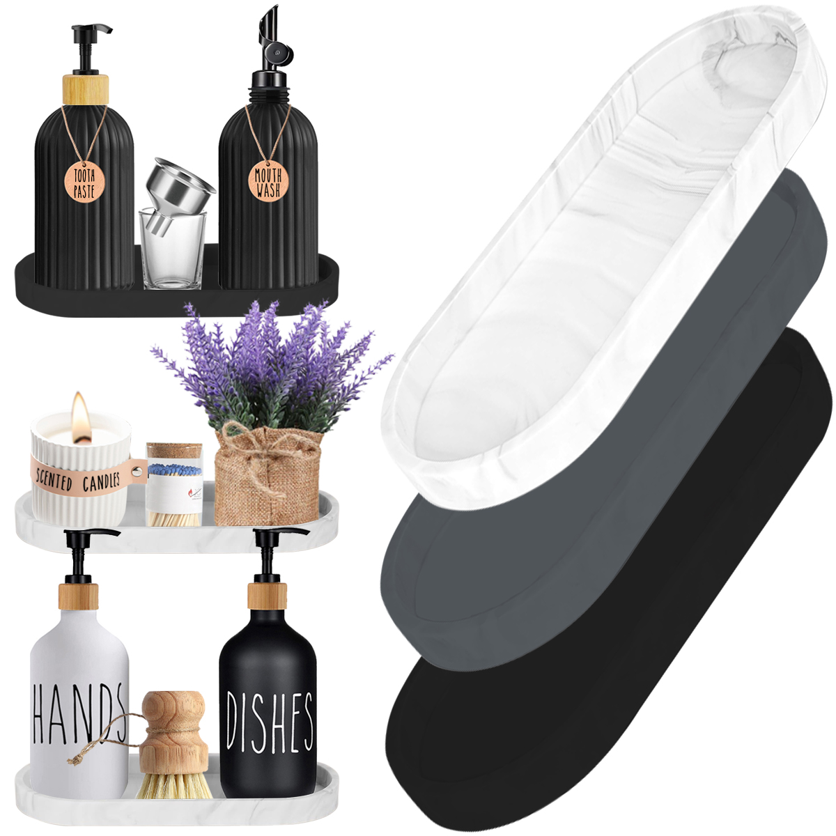 Bathroom Vanity Silicone Tray  - Home Essentials Bathroom Organizer recension och pris