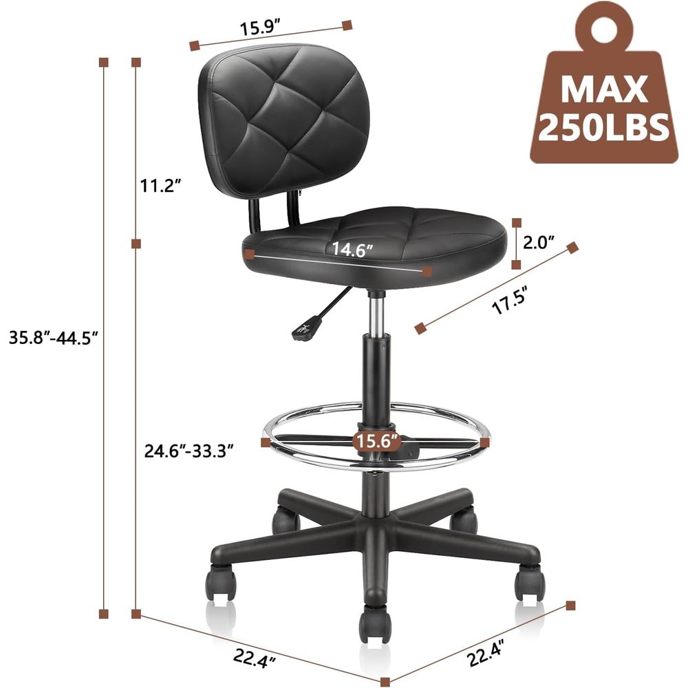 Adjustable Swivel Rolling Stoo - Home & Bathroom Building Products Pte Ltd Reviews recension och pris