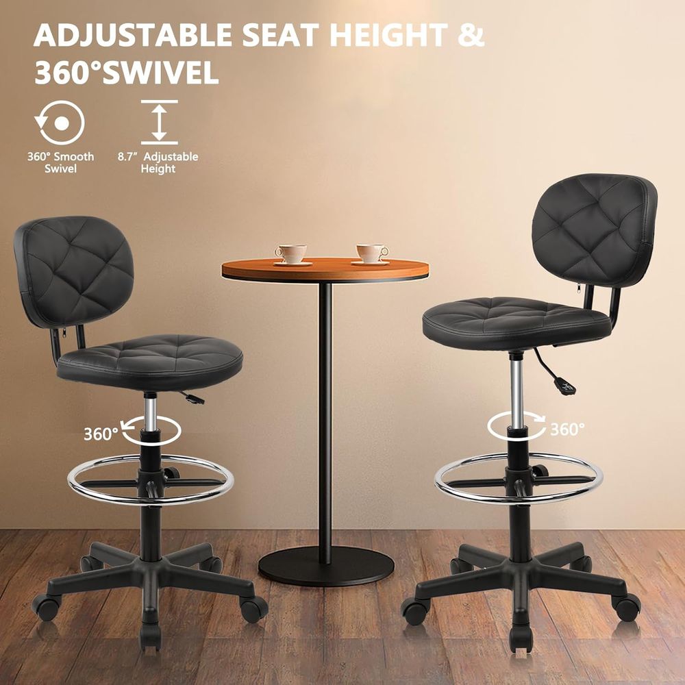 Adjustable Swivel Rolling Stoo - Home & Bathroom Building Products Pte Ltd Reviews recension och pris
