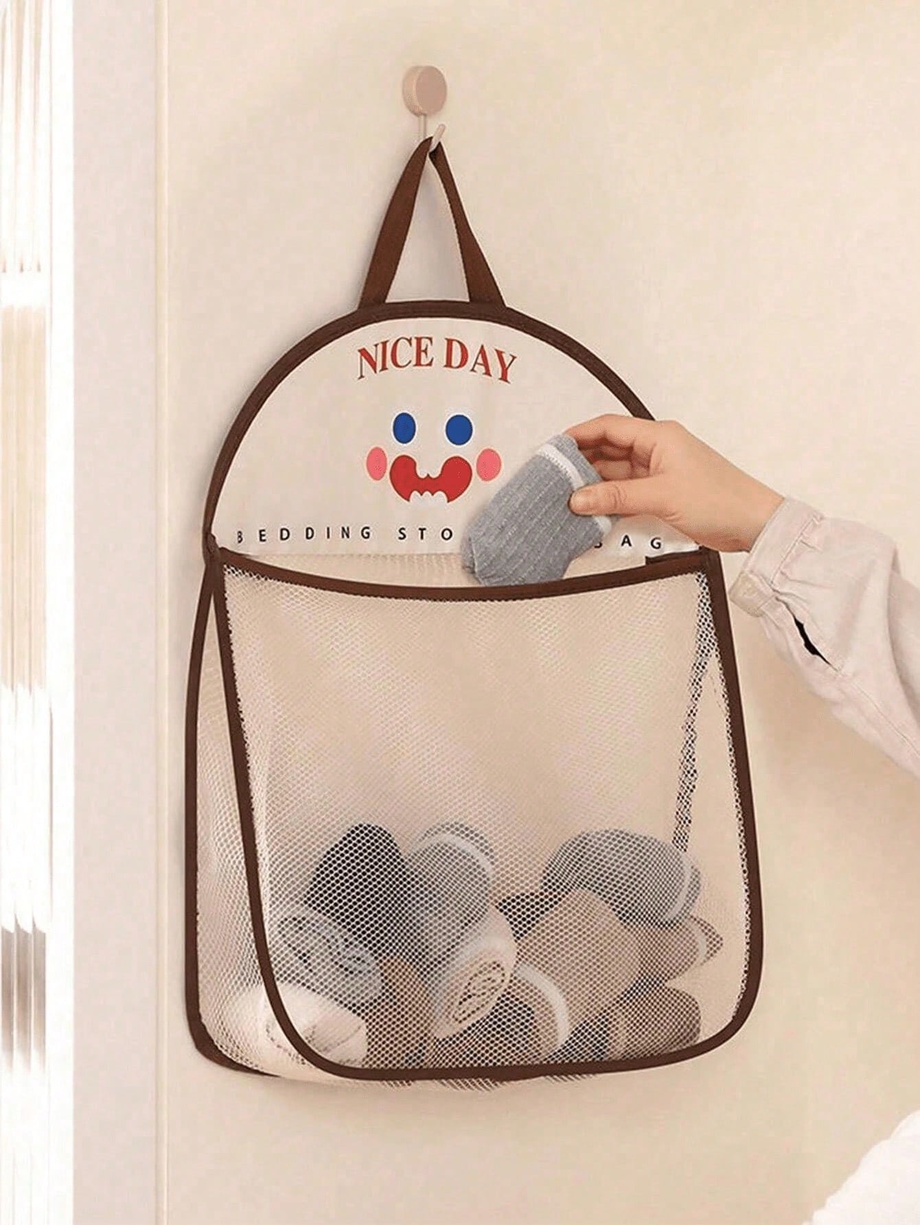 4pcs Hanging Mesh Storage Bags - Home Essentials Bathroom Organizer recension och pris