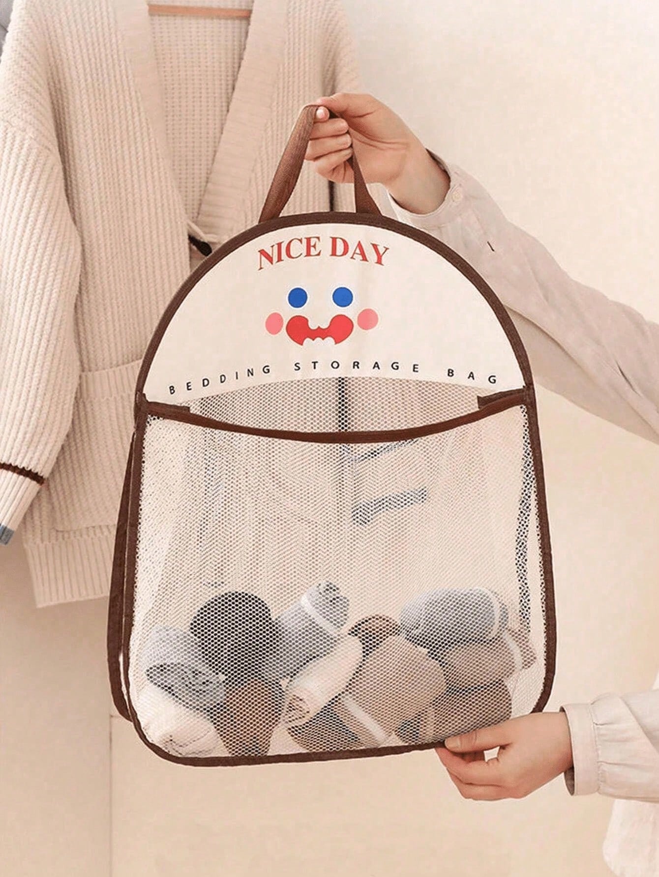 4pcs Hanging Mesh Storage Bags - Home Essentials Bathroom Organizer recension och pris