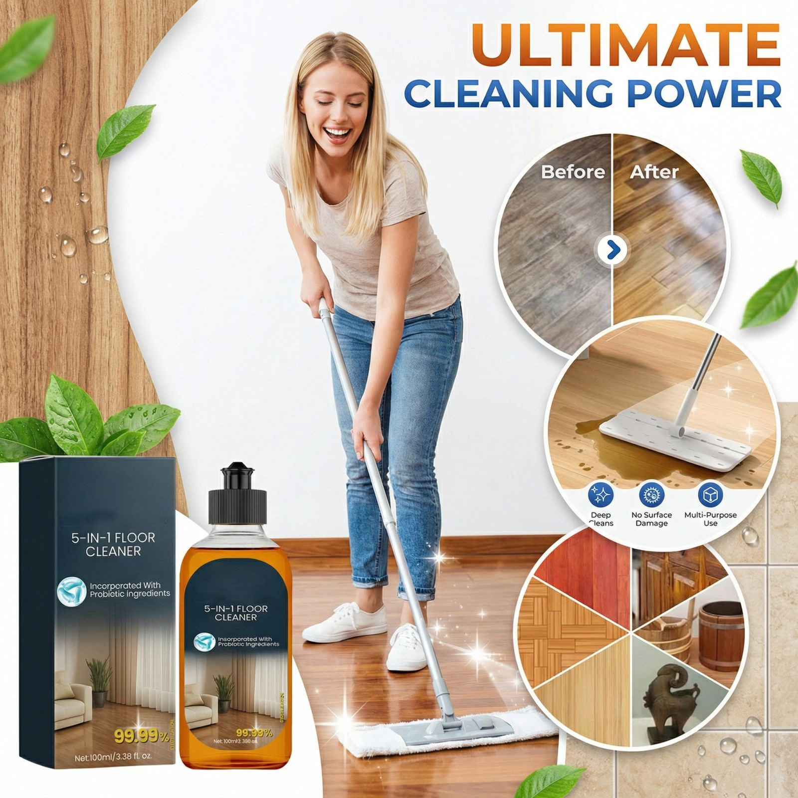 100ml Efficient Cleaning Agent - Home Bathroom Supplies recension och pris
