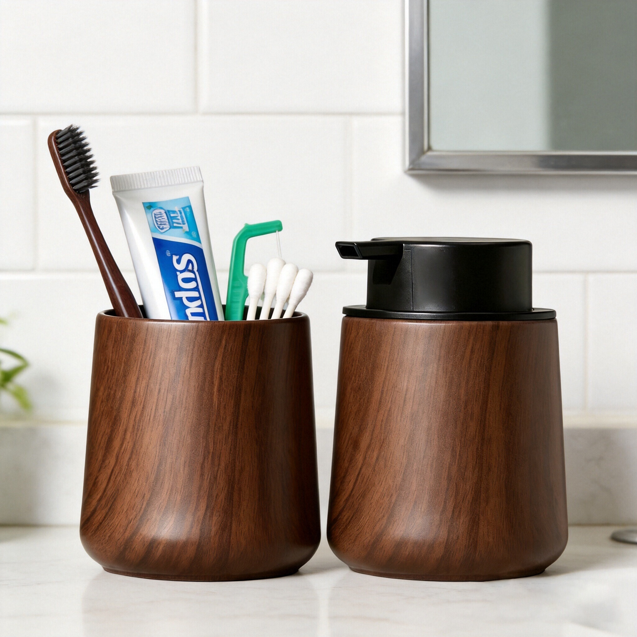 Elegant Hand Soap Dispenser an - Home Essentials Bathroom Organizer recension och pris