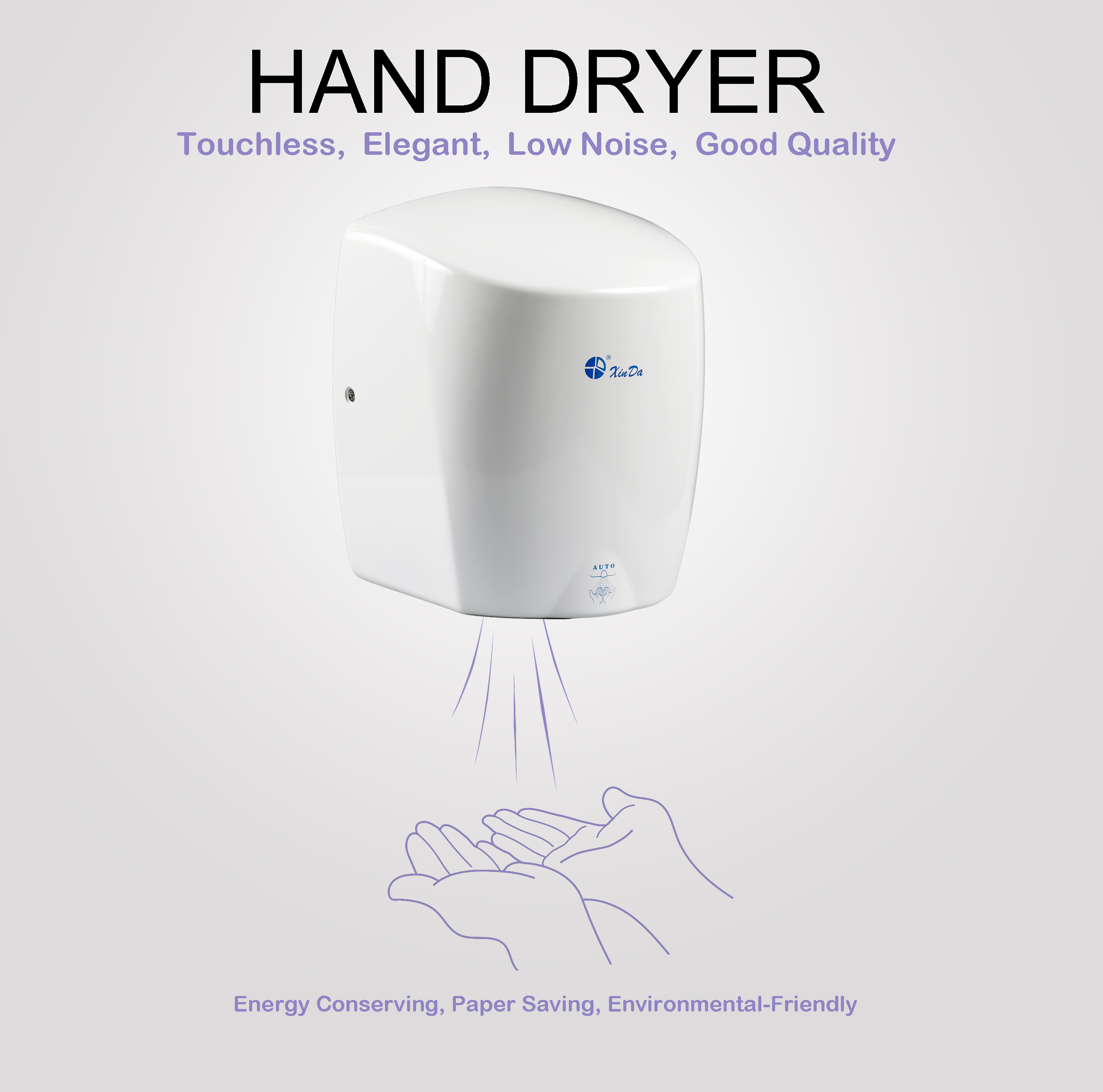 The XinDa GSQ87 White Factory  - Home Bathroom Hand Dryer recension och pris